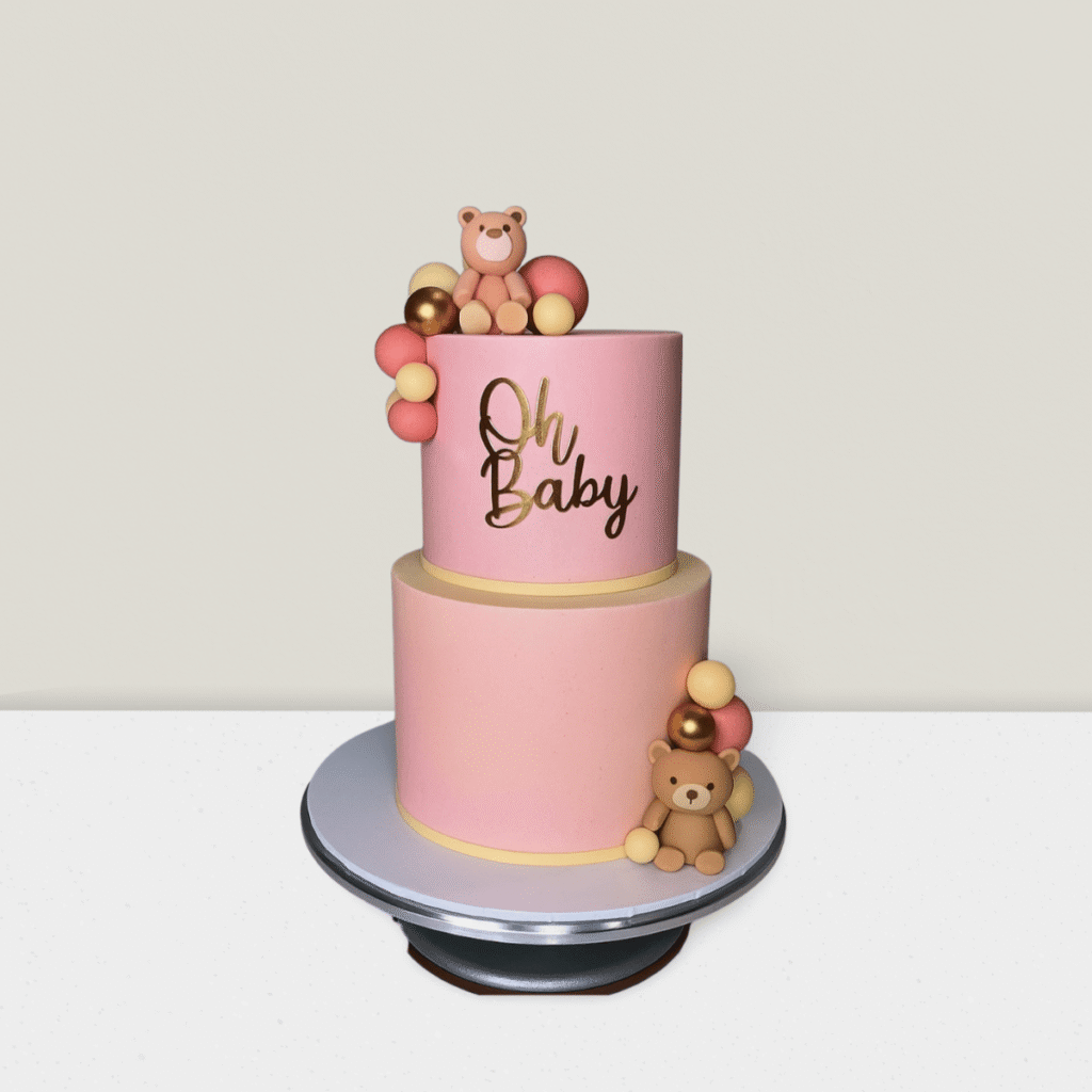 A Peachy Teddy Bear Themed Cake