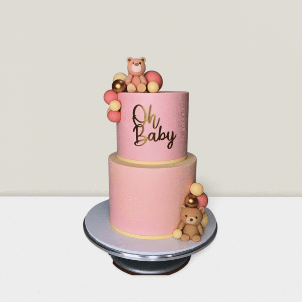 A Peachy Teddy Bear Themed Cake